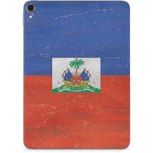 Haitian Flag Distressed Apple iPad Pro Skin